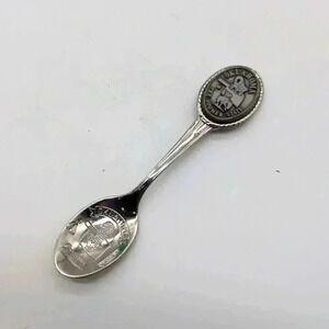 Vintage Oklahoma Sooner State Souvenir Engraved spoon Kitschy cool